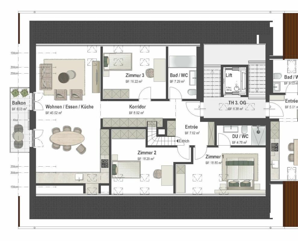 Exklusive 4½-Zimmer-Dachwohnung in idyllischer Lage oberhalb von Küsnacht -  Bild 7