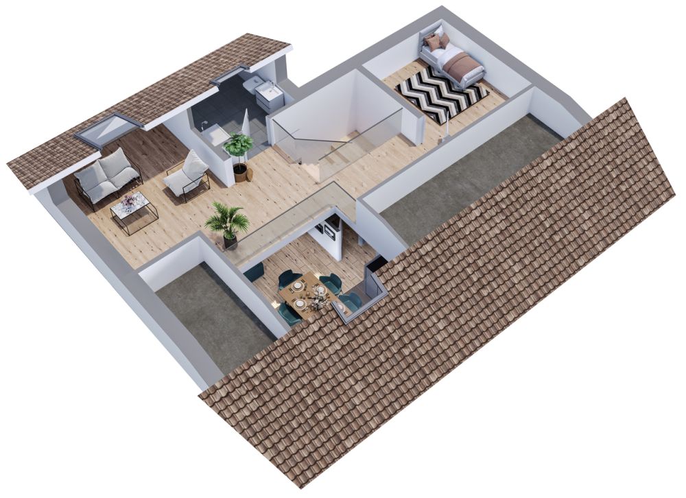 DUPLEX DANS LES COMBLES AVEC LOGGIA - VUE PANORAMIQUE - EN EXCLUSIVITÉ - Lot n°21 - 5,5 pièces - 2ème + Combles