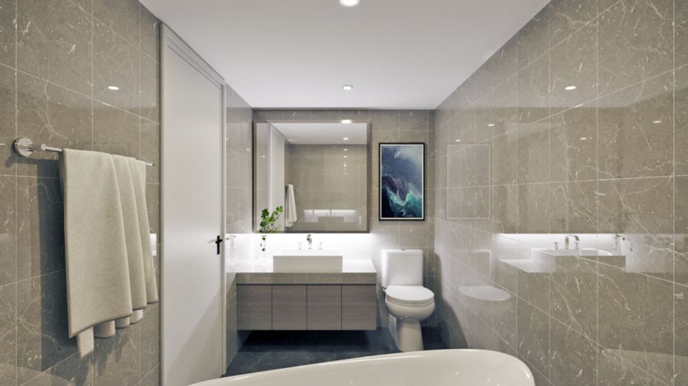 Appartement de 4,5 pièces dans les combles aux Neyres - Salle de bains