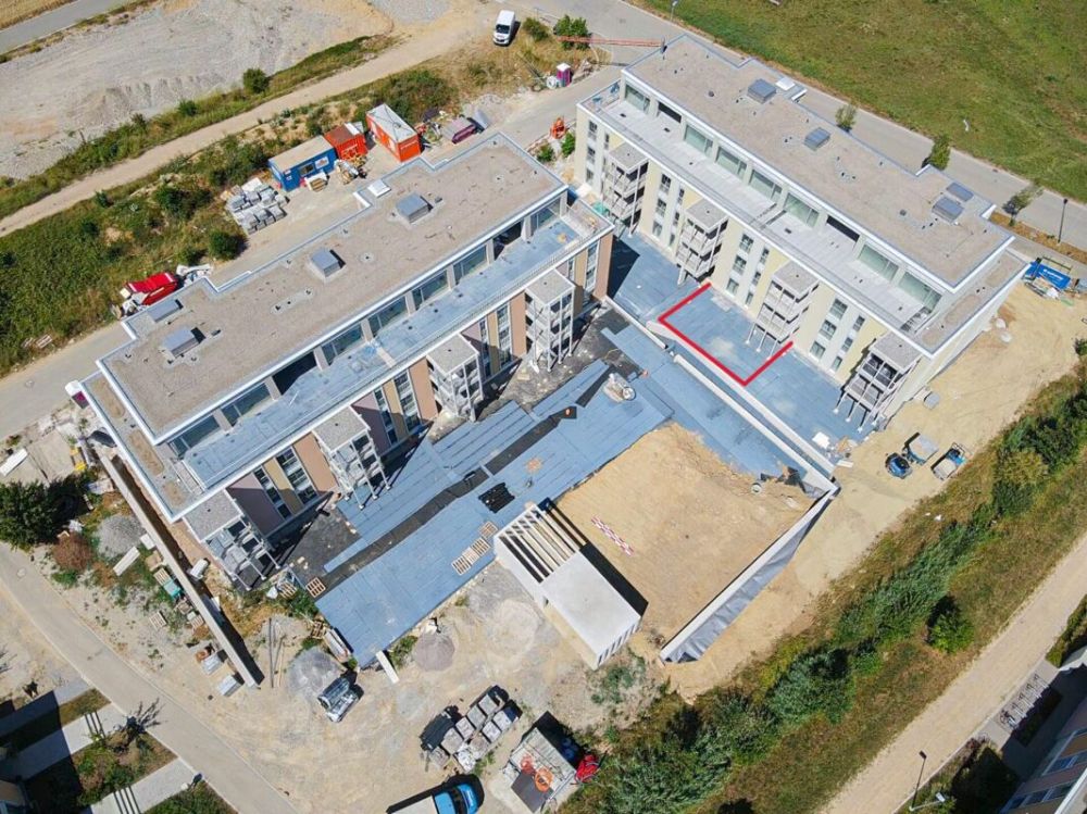 Letzte 4.5-Zimmer-Gartenwohnung im Lammet Frick - Standort der angebotenen Wohnung, aktuell im Rohbau.