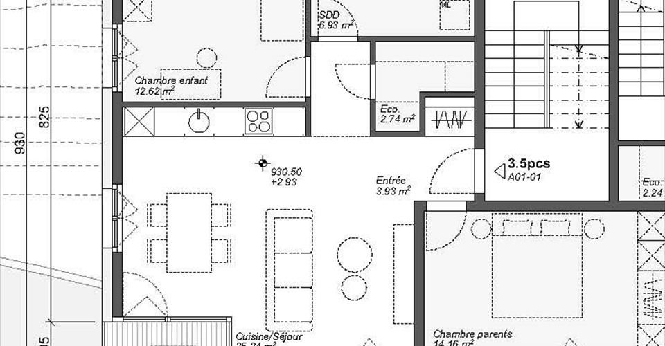 Ayent 3.5 pièces au rez sup. - Appartement 3.5 pièces - image - 2