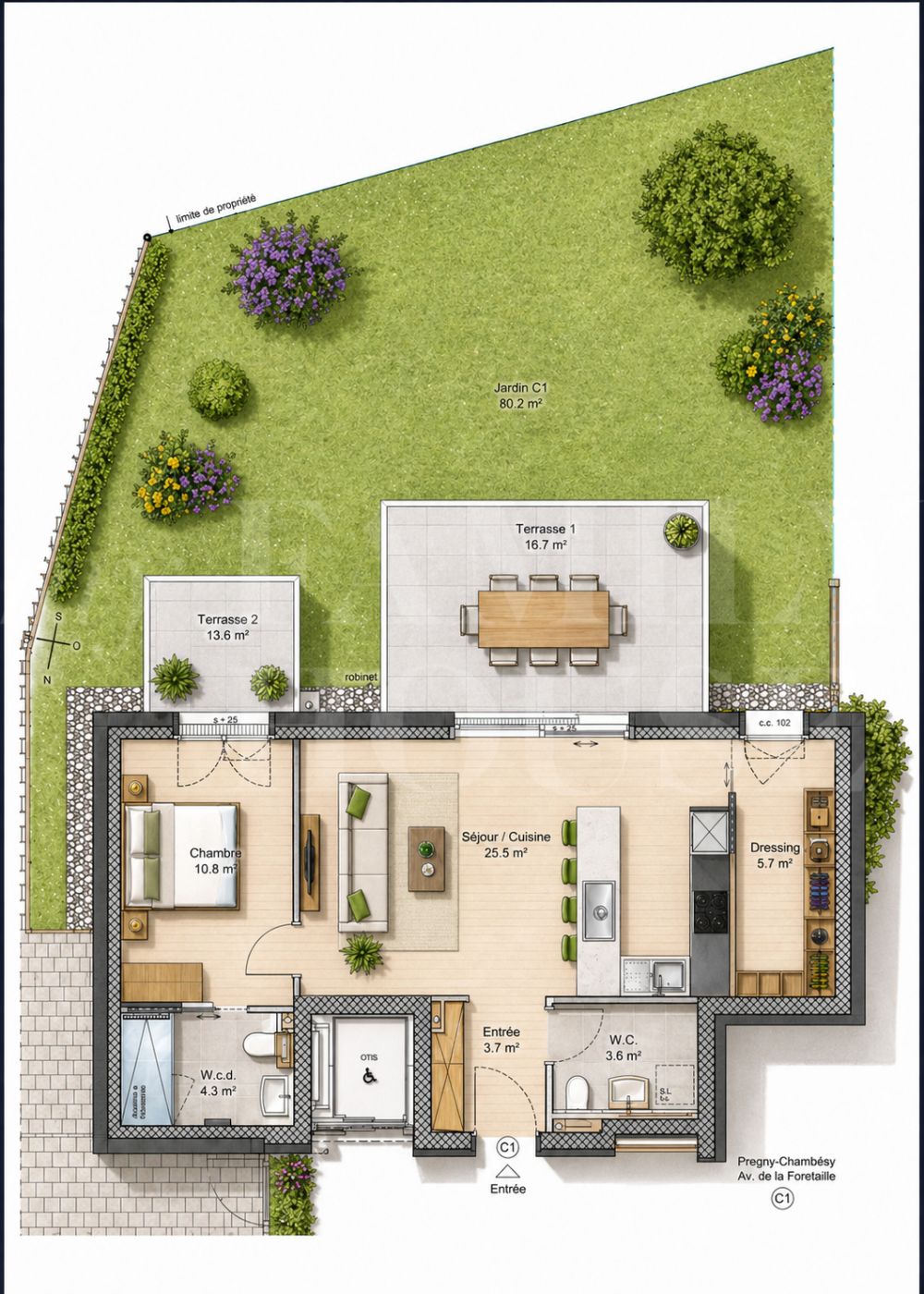 CASATAX: appartement neuf à vendre en rez-de-jardin et à deux pas des Organisations Internationales -  Bild 2