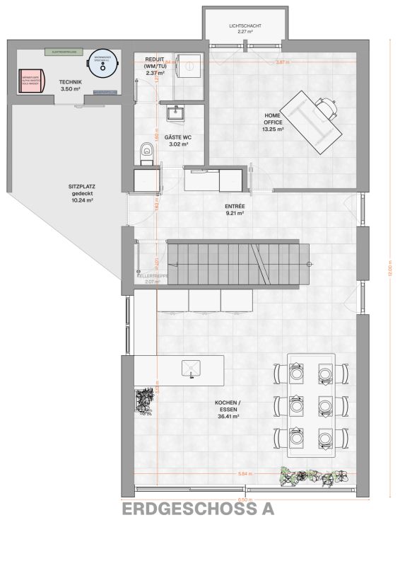 Neubau von drei modernen Upside Down Einfamilienhäuser in der Seelandgemeinde Jens -  Bild 10