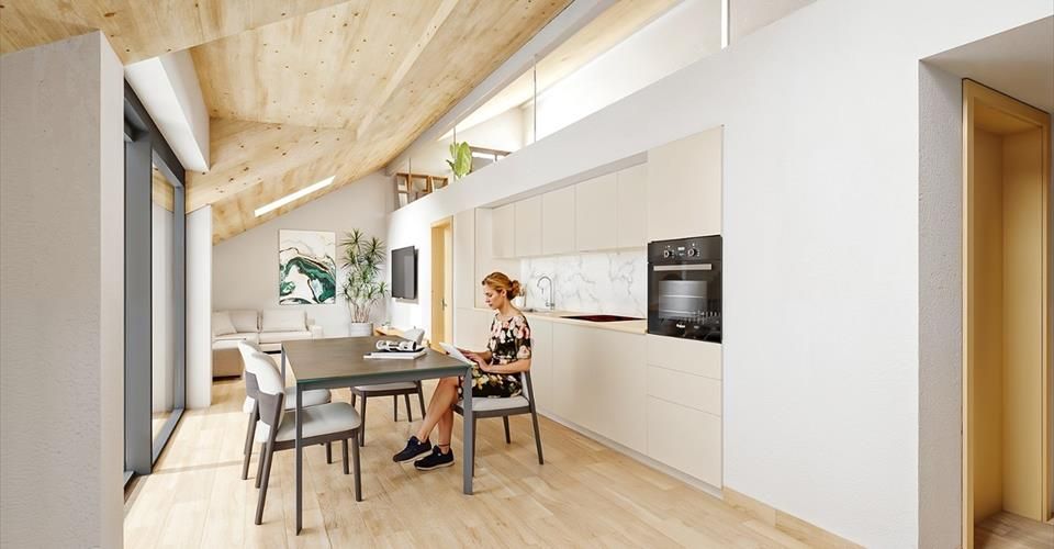 Un appartement avec galerie à vendre à St-Aubin FR. - Appartement 3.5 pièces - image - 1