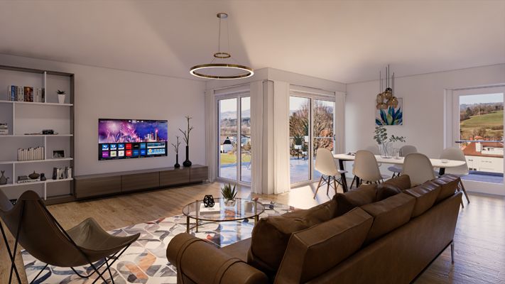A vendre superbe attique haut standing de 3,5 pièces en PPE avec place de parc dans le garage collectif - Attique 3.5 pièces - image - 3