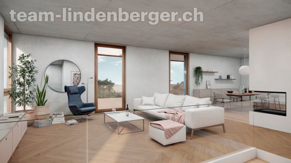 Attraktive Neubauwohnung an zentraler Lage - Wohnbereich Attikageschoss