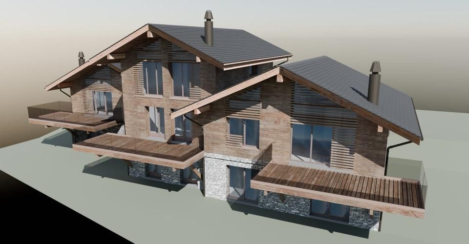 Construction de 3 chalets mitoyens - Chalet 5.5 pièces - image - 4