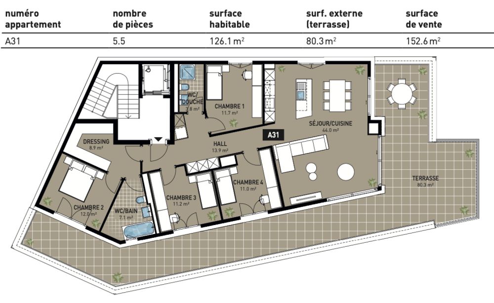 Magnifique Appartement de 4,5 pièces avec 2 places de parc à Attalens (A21) -  Bild 4