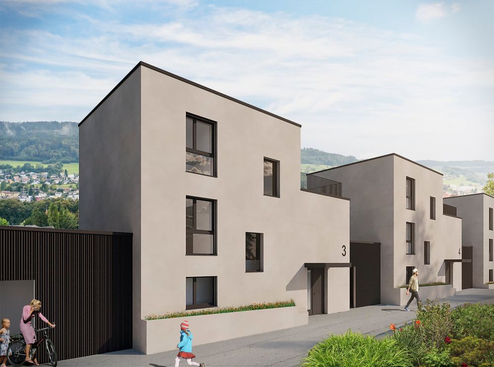 Neubau 5.5-ZI-EFH mit Attika-Geschoss / Reinach AG - Sonnenlage und Weitblick -  Bild 4