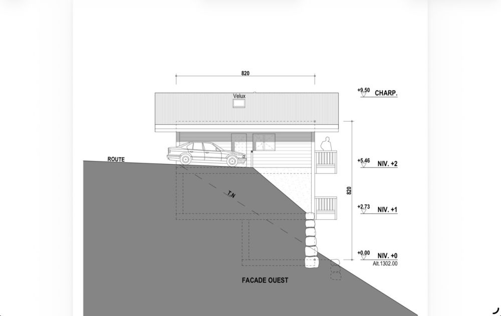 Chalet d'exception avec vue panoramique aux Morands - Façade Ouest