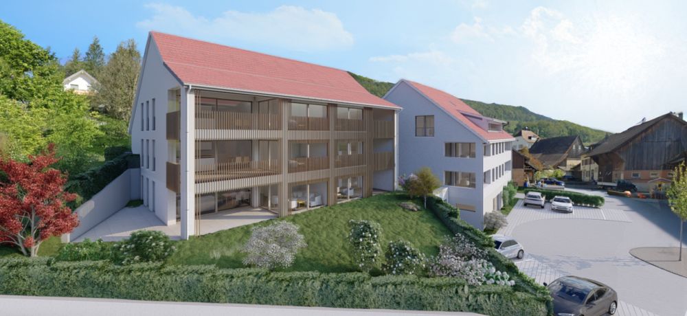 Neubau 4.5 Zimmer-Gartenwohnung mit ESTH W4 - Aussenansicht