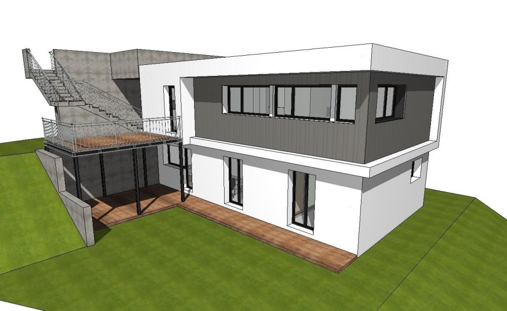 PROGETTO APPROVATO PER MODERNA VILLA DI 4.5 LOCALI A GNOSCA -  Bild 1