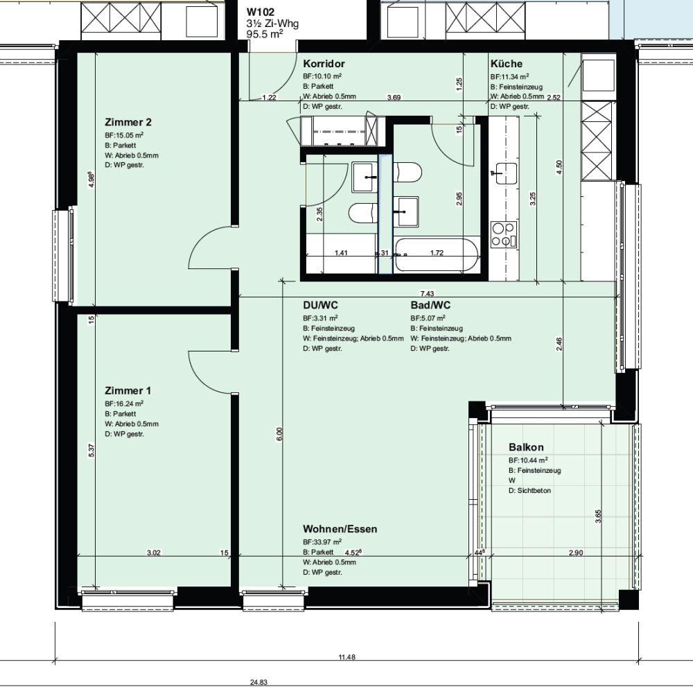 Moderne 3.5-Zimmer-Wohnung in Rümlang – stilvoller Neubau mit hohem Wohnkomfort -  Bild 8