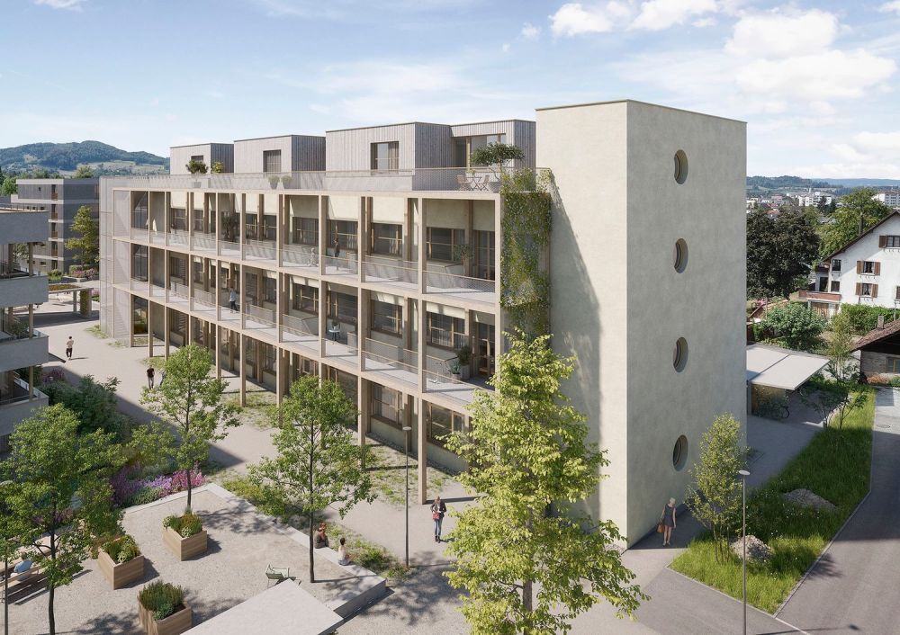Wohnen mit Aussicht. Leben am Wasser - Müligasse Döttingen - Aussenvisualisierung