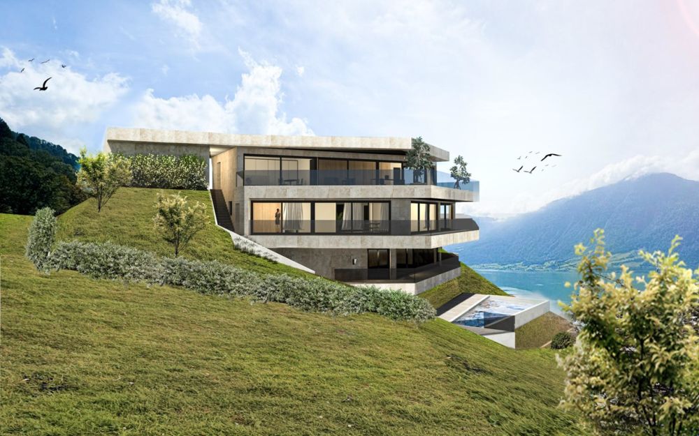 Bauland für Luxusvilla  an sensationeller Aussichtslage  mit Berg und Seesicht -  Bild 1