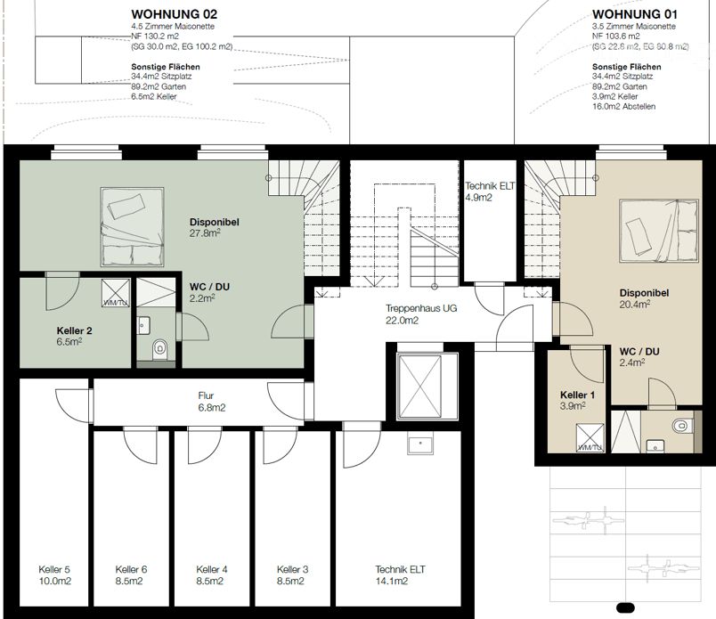 Neubau: 3.5-Zimmer Maisonnette-Gartenwohnung in Riehen -  Bild 4