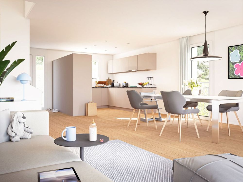 Exklusives Wohnen im Baurecht am "Oberer Chürziweg" in Gelterkinden - obererchrueziweg_innen_EG_kueche