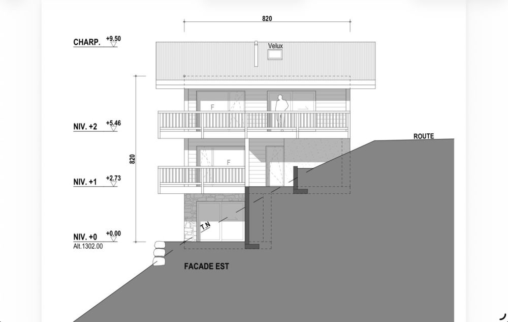 Chalet d'exception avec vue panoramique aux Morands - Façade Est