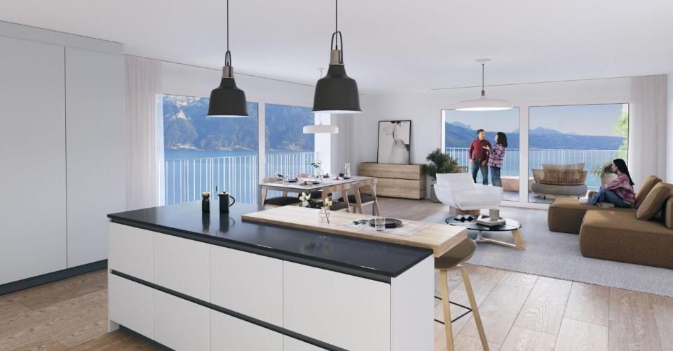 Chexbres : Magnifique appartement avec grande terrasse de 53m2 et vue partielle sur le Lac - Appartement 4.5 pièces - image - 3