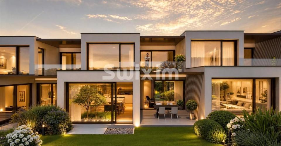Maison contemporaine HPE à Veyrier, C - Maison 5.5 pièces - image - 2