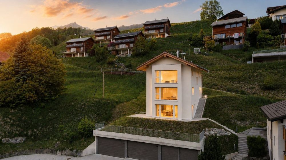 Neubau 6-Zimmer-Einfamilienhaus mit Fernsicht in Cumbel kaufen -  Bild 1