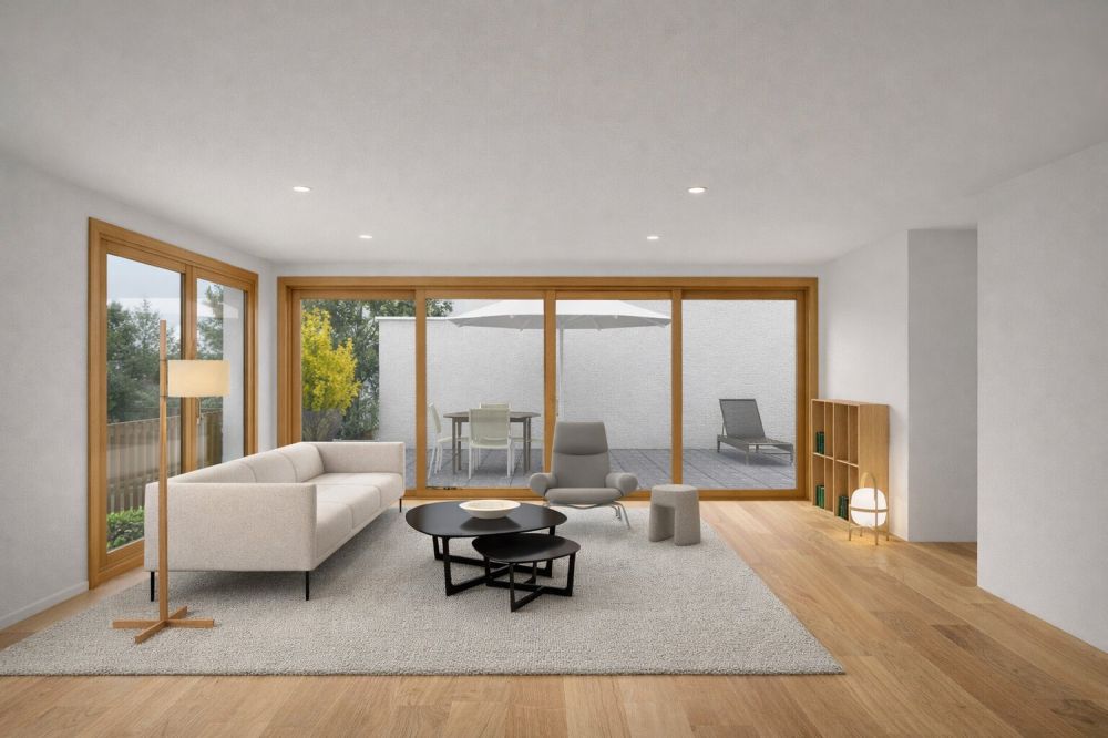 Neubau Dinkelbergstrasse, Wohnung 3 - Maisonette-Attika - WHG 3 Wohnzimmer