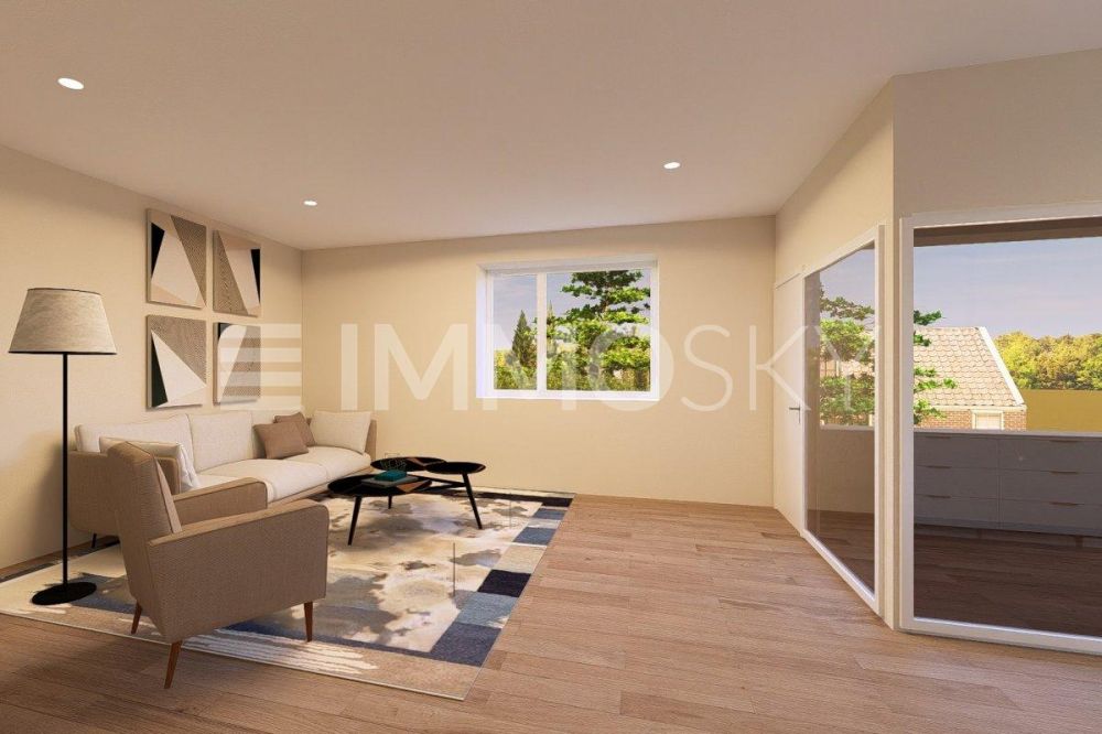 EXCLUSIVITÉ ! Unique 5.5 pièces d'env. 179 m² dans une ferme rénovée ! - Salon dans le séjour de 72 m2