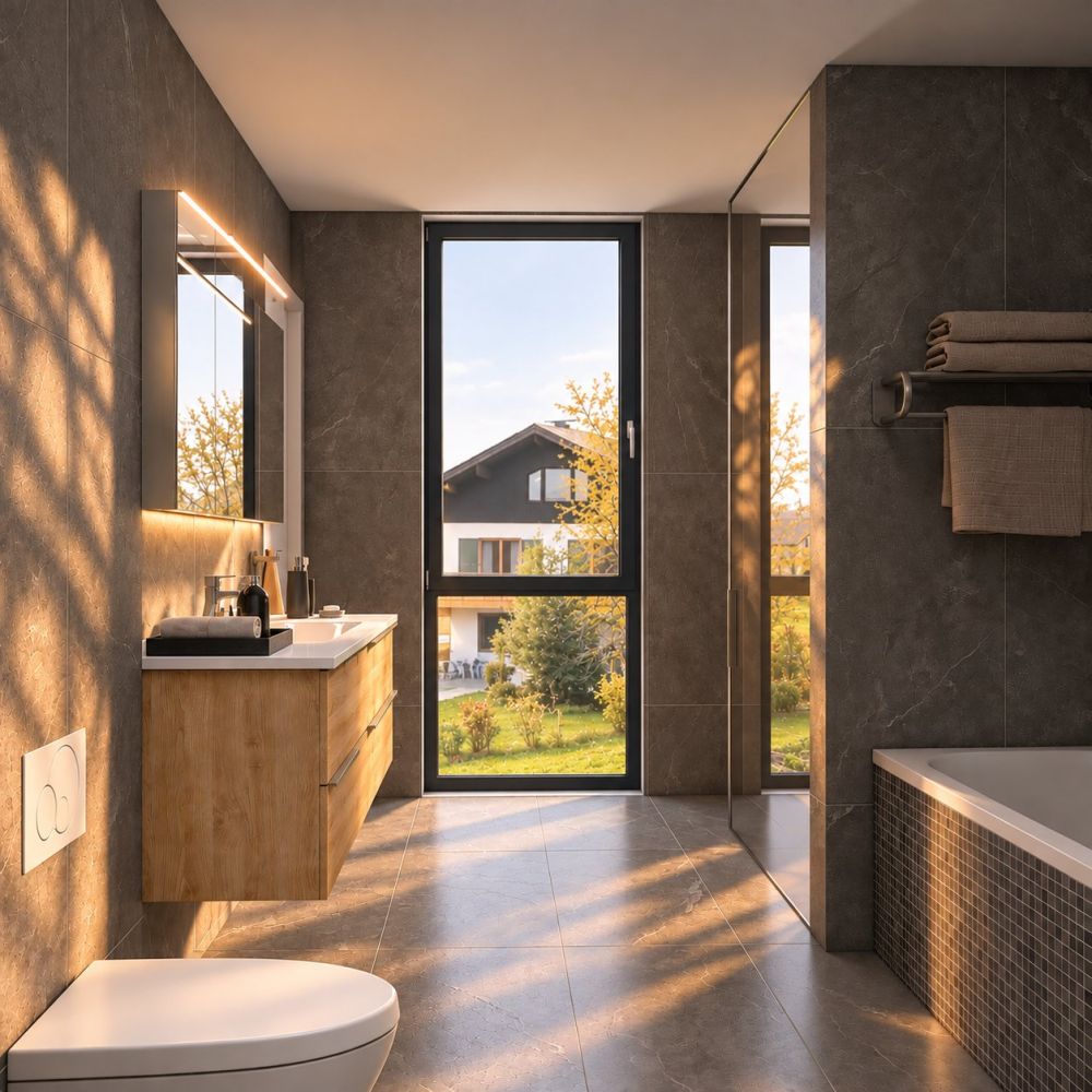 Exklusive 4.5-Zimmerwohnung mit grosszügigem Balkon - Badezimmer Wohnung