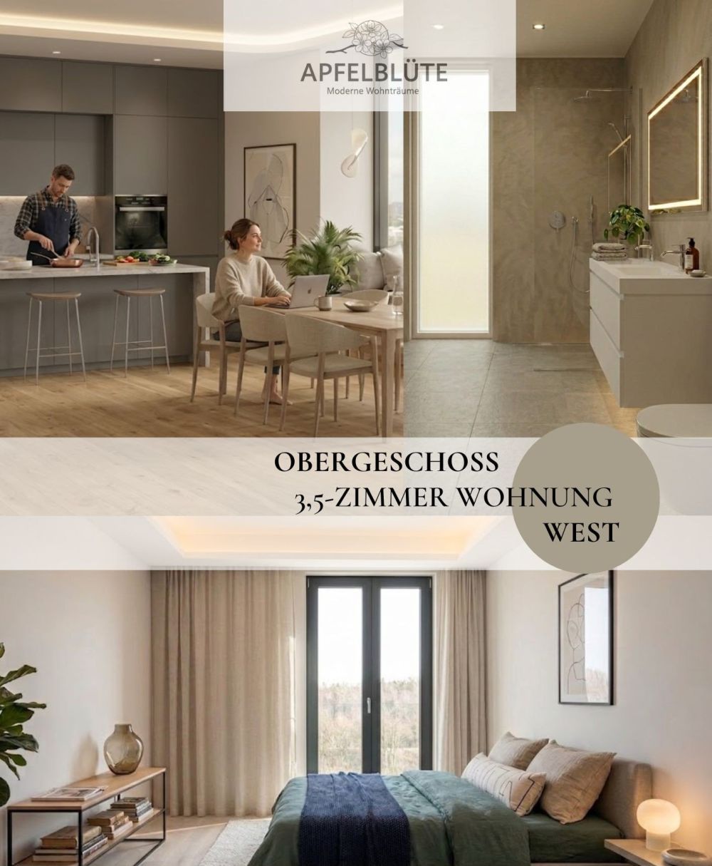 3.5 Neubauwohnung -Panoramafester mit Blick ins Grüne und den Bodensee -  Bild 1