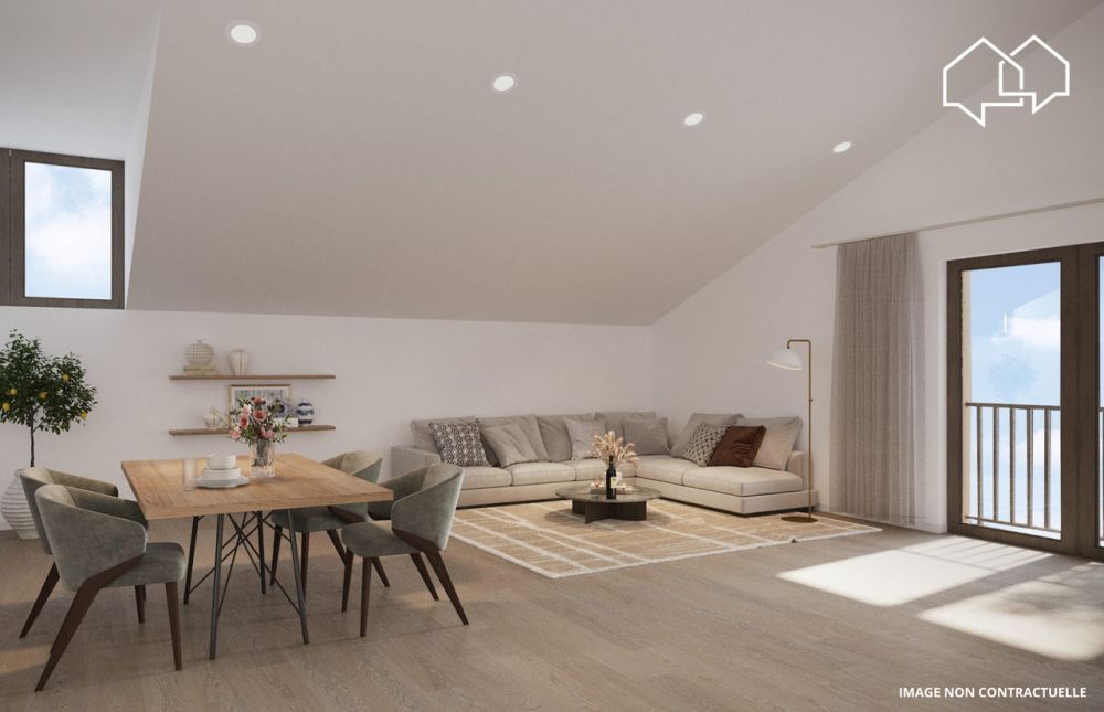 Appartement de 3.5 pièces dans les combles (bâtiment 3 - lot 5) - Séjour combles B3