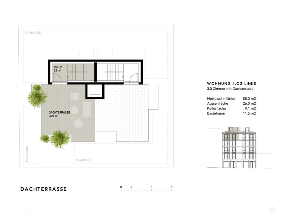 3.5 Zimmer mit Dachterrasse und Bastelraum -  Bild 6