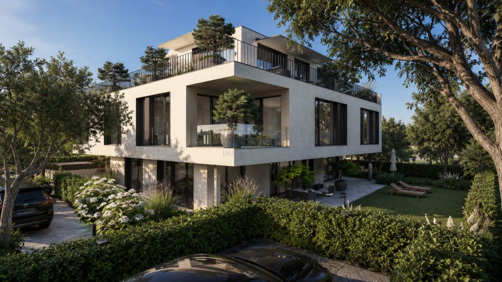 Luxuriöse Gartenwohnung, Exklusivität & Privatsphäre, 3 Wohneinheiten - Hausansicht