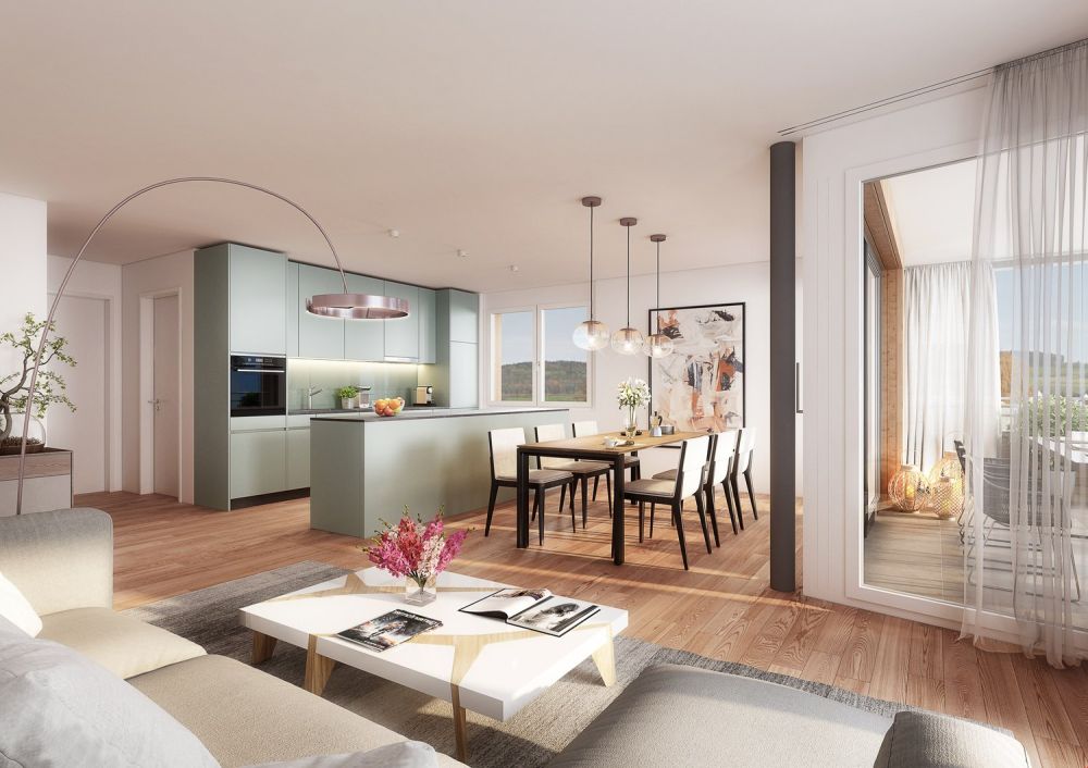 3. Obergeschoss: 4.5-Zimmer-Wohnung Südwest im Weihermattpark -  Bild 5