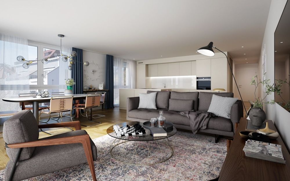 5.5 Zimmer WHG - Attika-Bijoux mit Privatsphäre für Individualisten! - Wohnen1.jpg