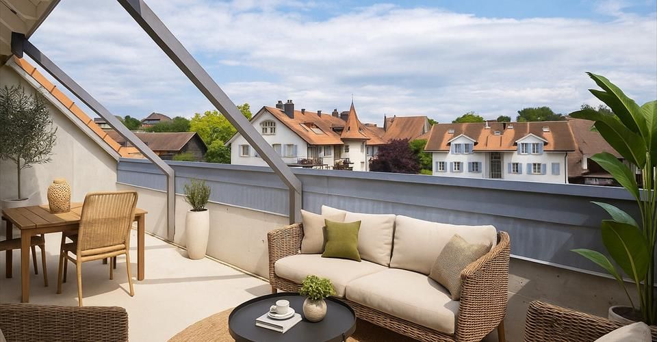 Corcelles - 3.5 pièces neuf avec terrasse et galetas - Appartement 3.5 pièces - image - 1