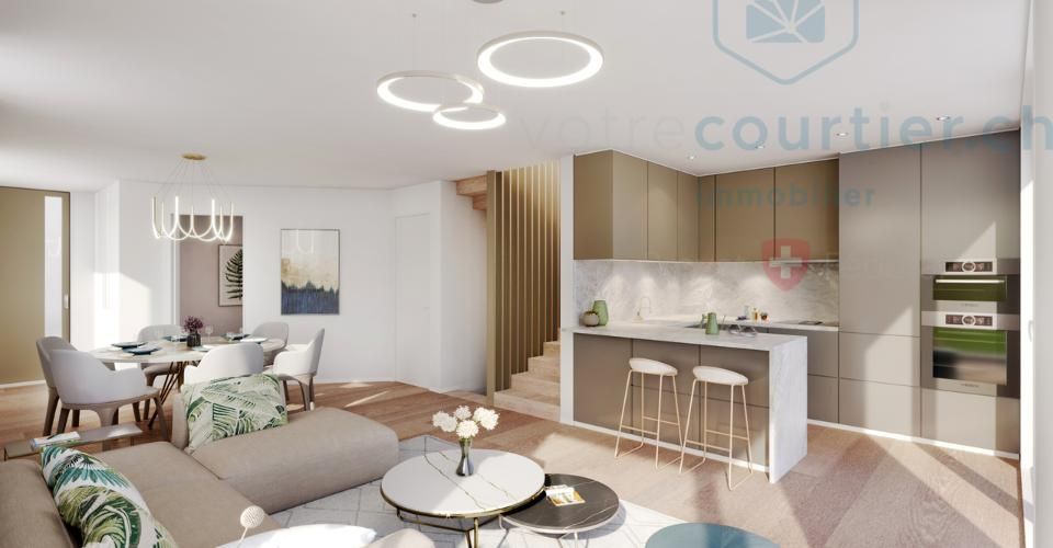 Villa contemporaine neuve de côté - chantier en cours - Maison 5.5 pièces - image - 5