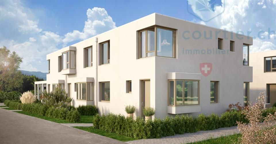 Villa contemporaine neuve de côté - chantier en cours - Maison 5.5 pièces - image - 4