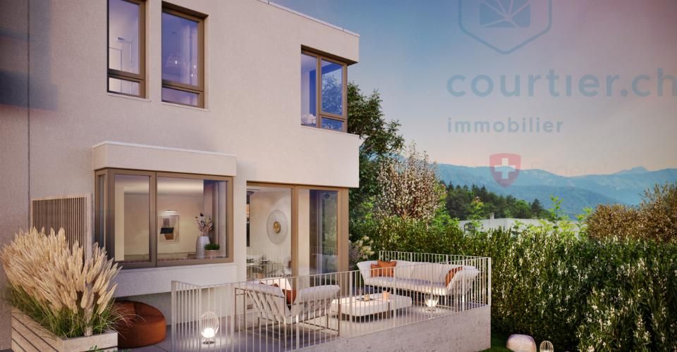 Villa contemporaine neuve de côté - chantier en cours - Maison 5.5 pièces - image - 1