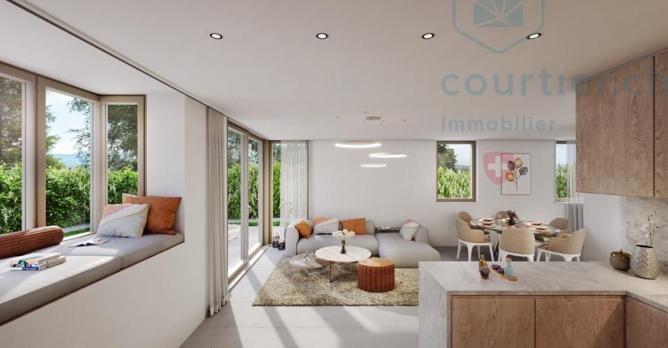 Villa contemporaine neuve de côté - chantier en cours - Maison 5.5 pièces - image - 11