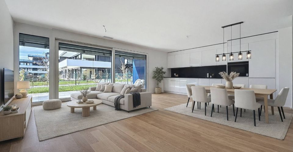 Appartement neuf de 3.5 pièces avec terrasses et jardins - Appartement 3.5 pièces - image - 1