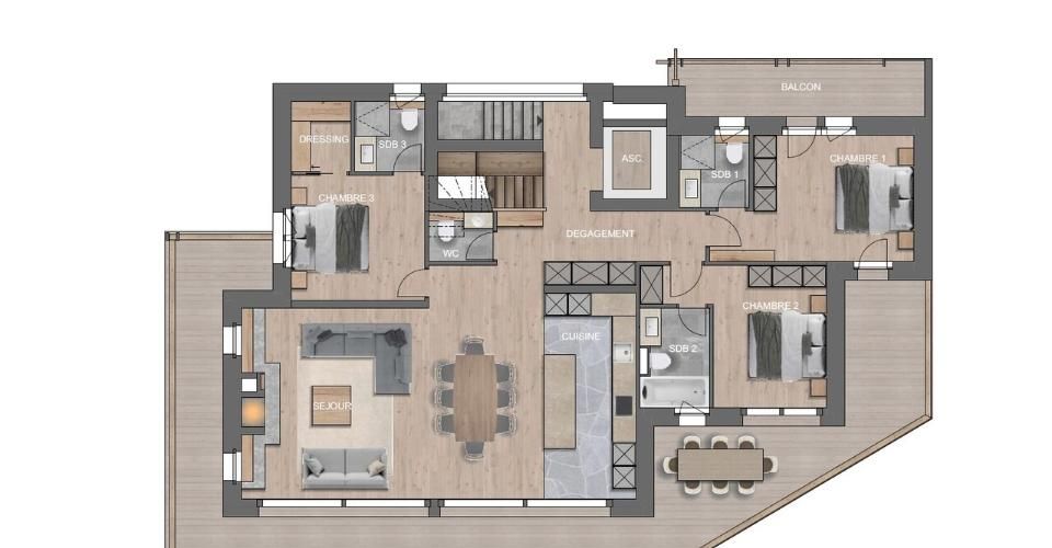 À vendre, Appartement, 1936 Verbier, Réf Gentianes Duplex Combles - Appartement 5.5 pièces - image - 6