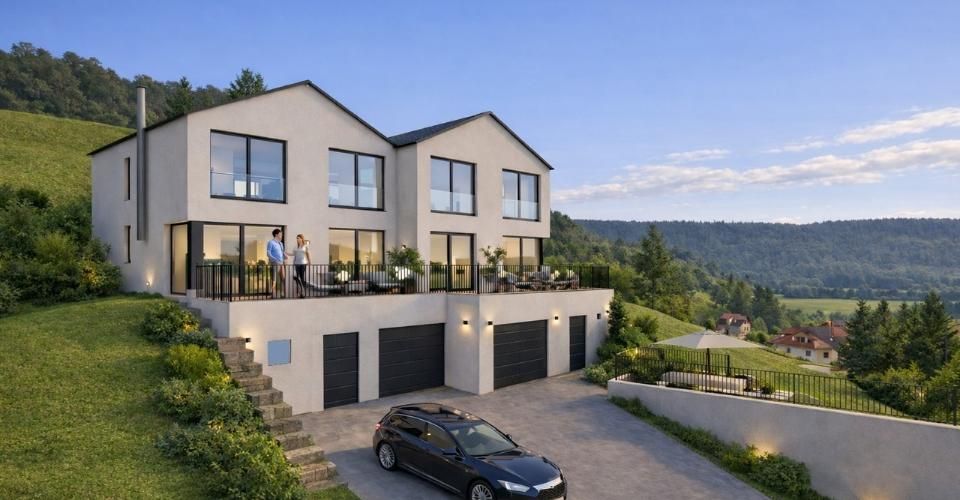 Ballaigues Villa Jumelle 5.5 pièces avec Belle Vue - Maison jumelée 5.5 pièces - image - 1