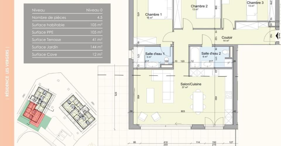 Résidence "Les Vergers" à Thielle - Appartement 4.5 pièces - image - 6