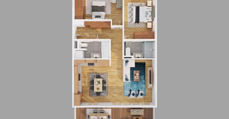 Résidence "Les Vergers" à Thielle - Appartement 3.5 pièces - image - 5