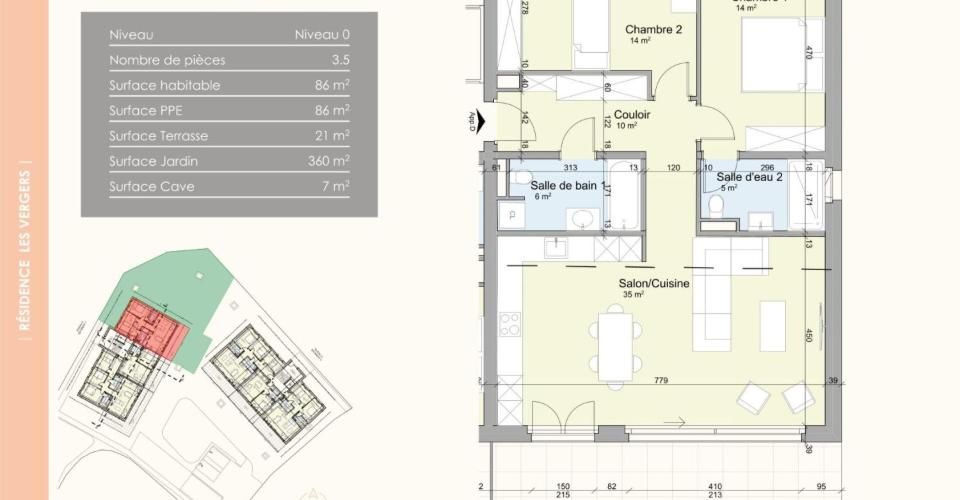 Résidence "Les Vergers" à Thielle - Appartement 3.5 pièces - image - 6