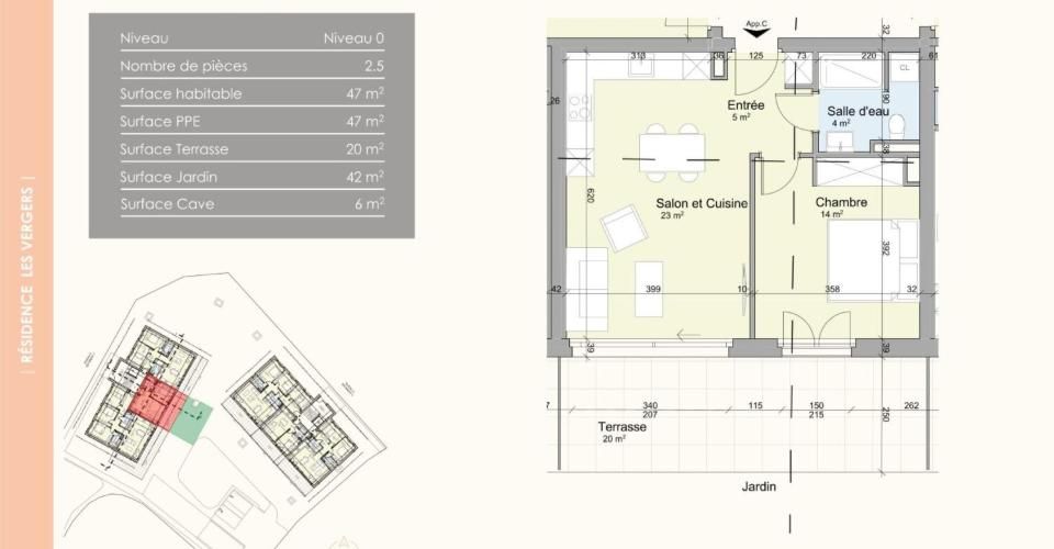 Résidence "Les Vergers" à Thielle - Appartement 2.5 pièces - image - 6