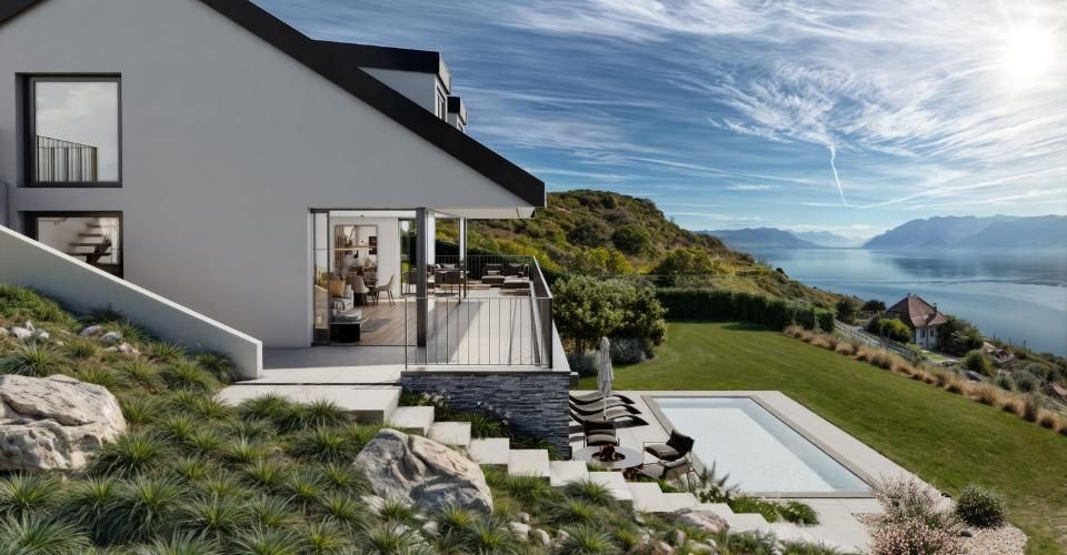 Une vue couper le souffle, villa individuelle sur plans. - Maison 6.5 pièces - image - 2