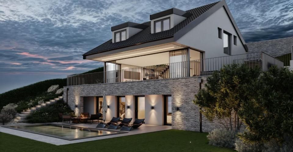 Une vue couper le souffle, villa individuelle sur plans. - Maison 6.5 pièces - image - 6