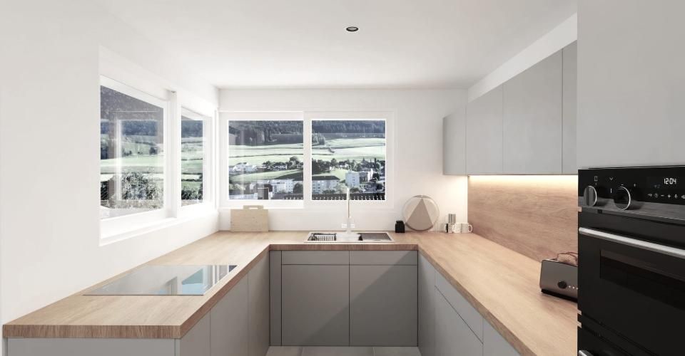 XCEPTIONNEL - A vendre superbes appartements/villas neufs en terrasse de haut standing de 5.5, 4.5, 3.5 et 2.5 pièces avec garage individuel - Maison terrasse 4.5 pièces - image - 7