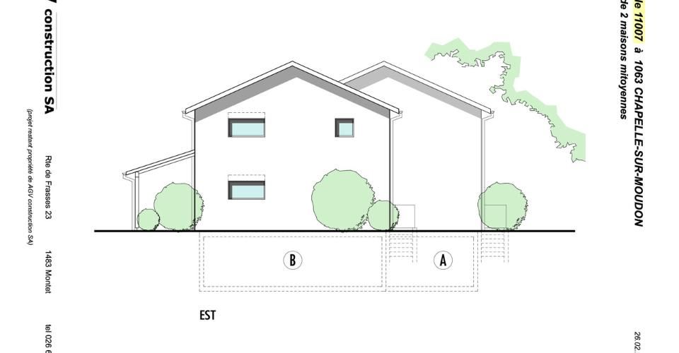 Dernière villa disponible – Projet neuf à Chapelle-sur-Moudon - Maison contiguë 4.5 pièces - image - 9